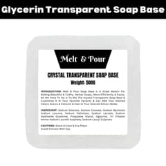 Melt and Pour Transparent Glycerin Soap Base 500g - AestheticDecor. PK