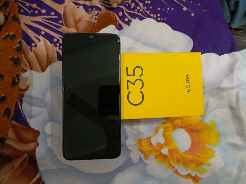 realme c35 good condition full complete box 4 128 2