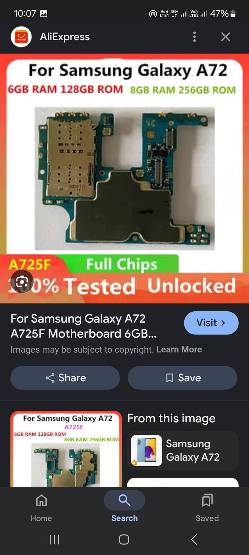 Samsung Mobile A72 2