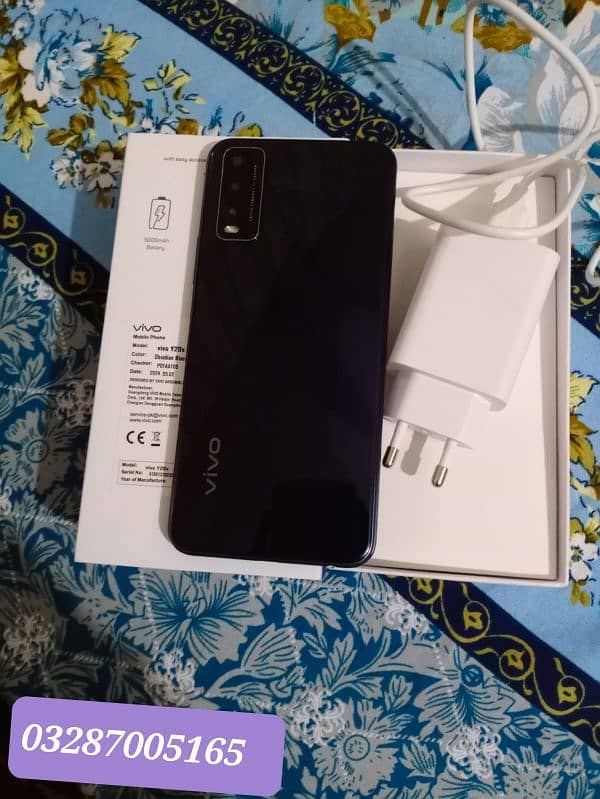 Vivo y20s 256Gb And 8Gb 5000mah Battery with box and Vivo fash charge 0