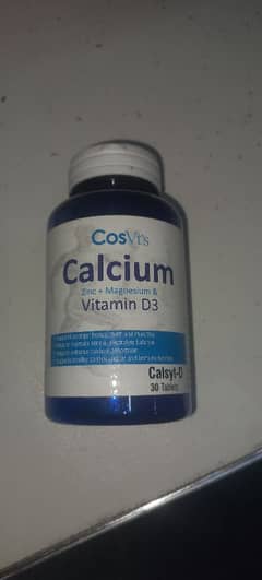 calcium. zinc  magnesium and vitamin D 3