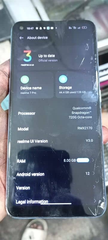 realme 7pro 8+3 ram 128 rom 2