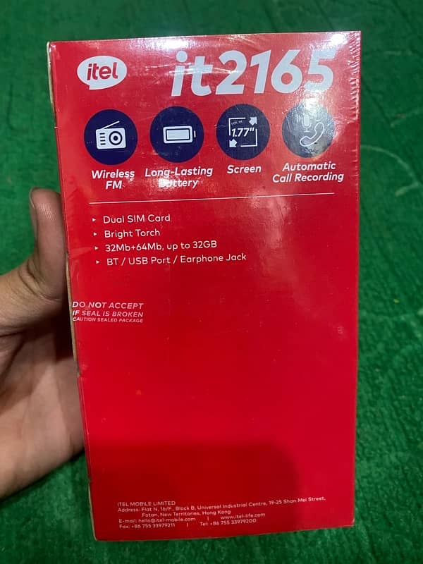 itel 2165 box pack keypad mobile 1