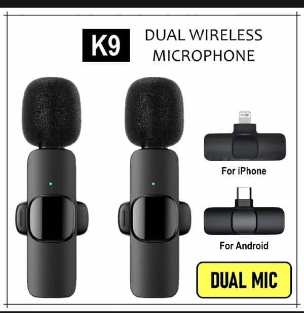 New k9 vlogging wireless microphone for android and iPhone 0