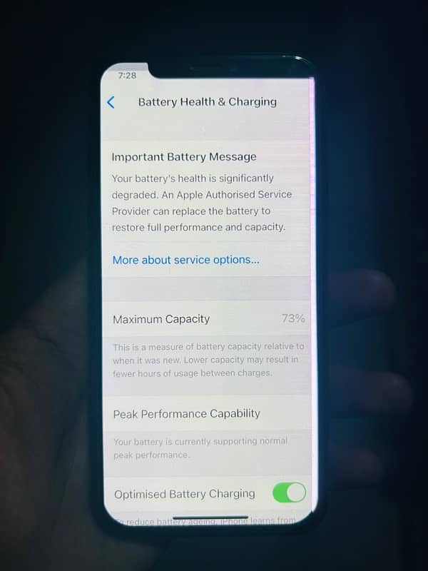 iPhone X  Non PTA  , 256 GB , Pannel Change , Battery Service pr hy 4