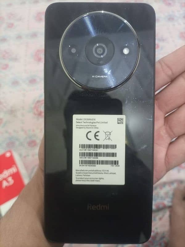 Redmi A3 Midnight Black Colour 3