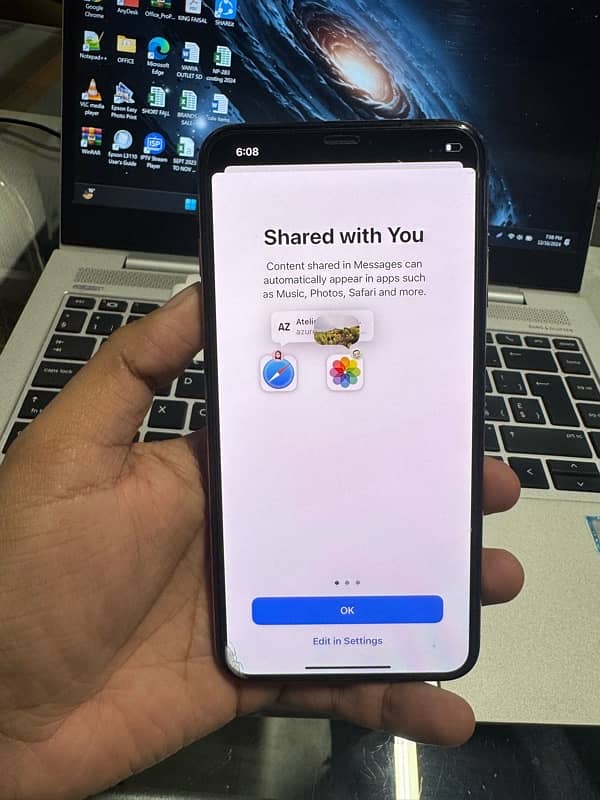 iphone xs max, pta approved, 256gb, dual sim 7