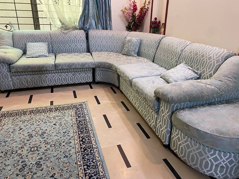 5 Seater L Shade Sofa Set 1