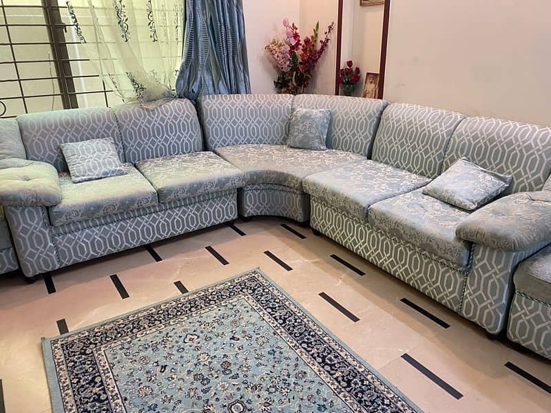 5 Seater L Shade Sofa Set 2