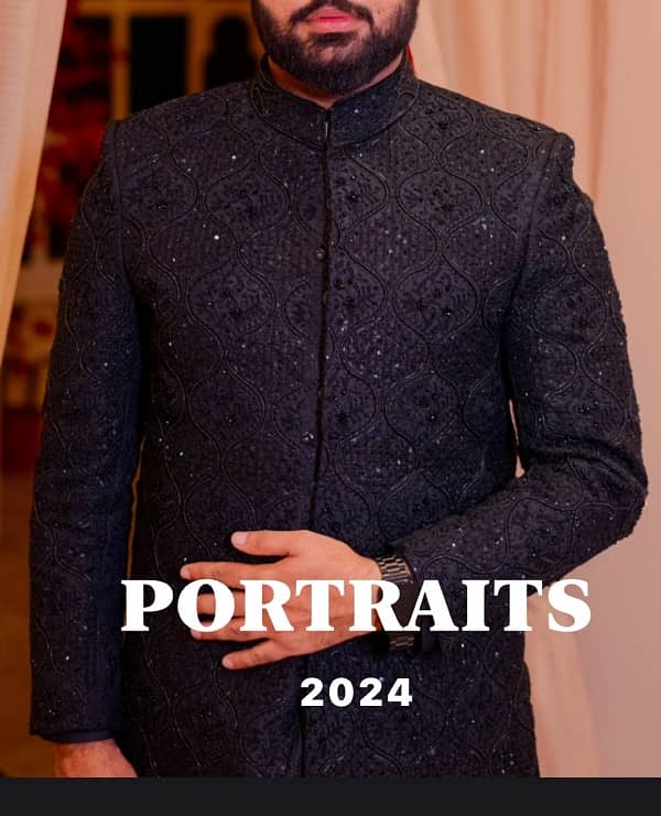 Black sherwani for groom 0