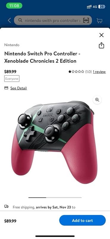 Nintento Switch Pro Controller Original Brand new 4