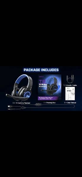 EKSA Headphone   Single Pin With Blue Light 0