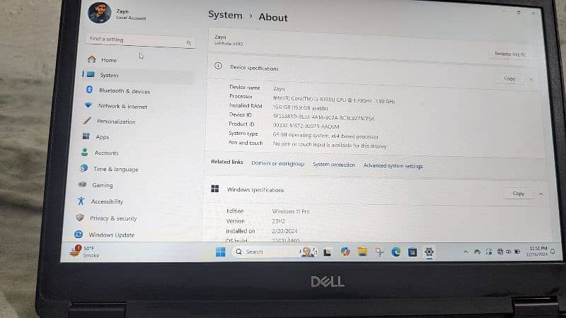 Dell latitude i8  16GB ram 4