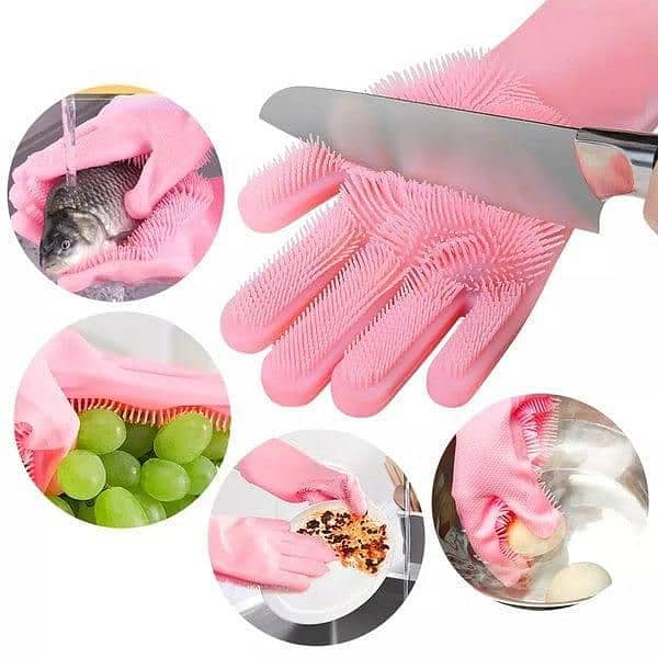 silicon washing gloves 1