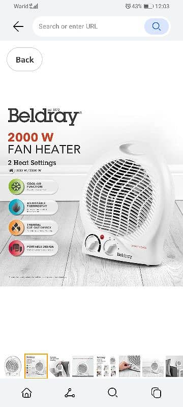 Beldray(United Kindom) Fan Heater 8