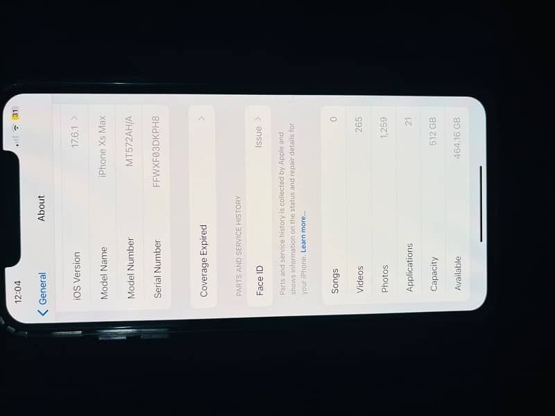 xs maxx 512gb full sim time 5