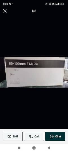 Sigma 50-100mm f/1.8 dc Art lens brand new condtion