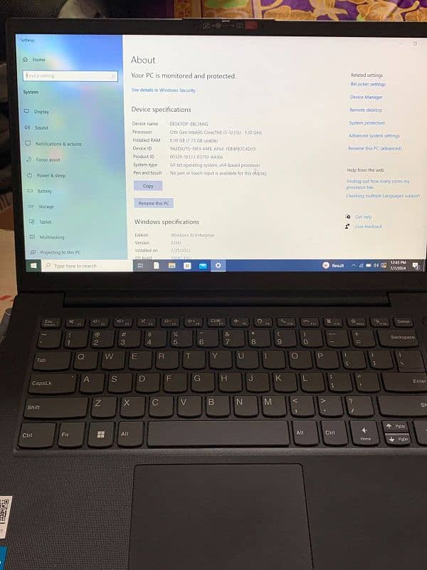 Lenevo PM laptop Core i5 |12generation 3