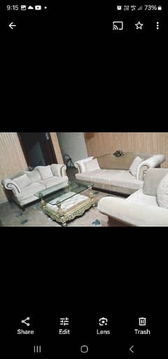 3 2 1 gourmet sofa set and center table