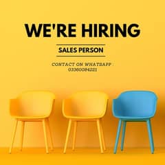 SALES PERSON NEEDED