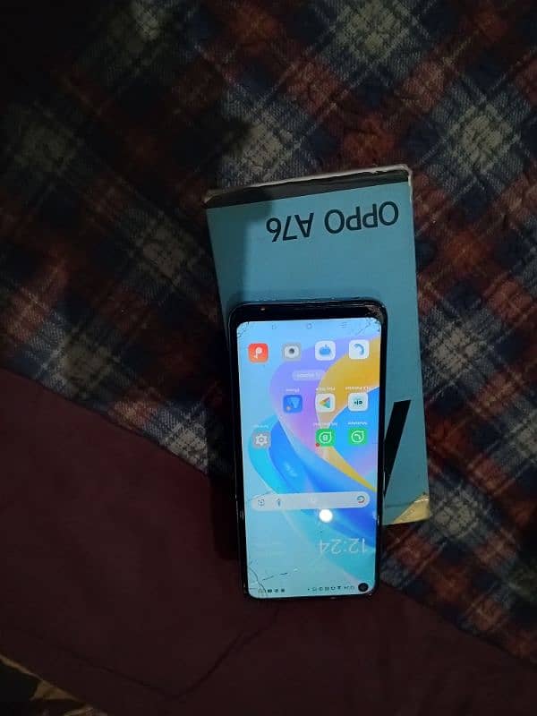 oppo A76 6+6/128 full box only touch break pics ma dekh ly 3