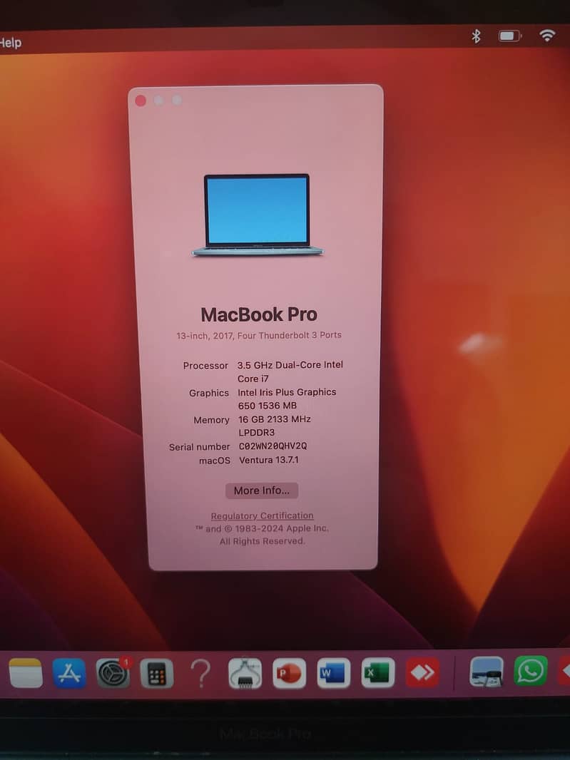 Macbook Pro Core i7 2017 1