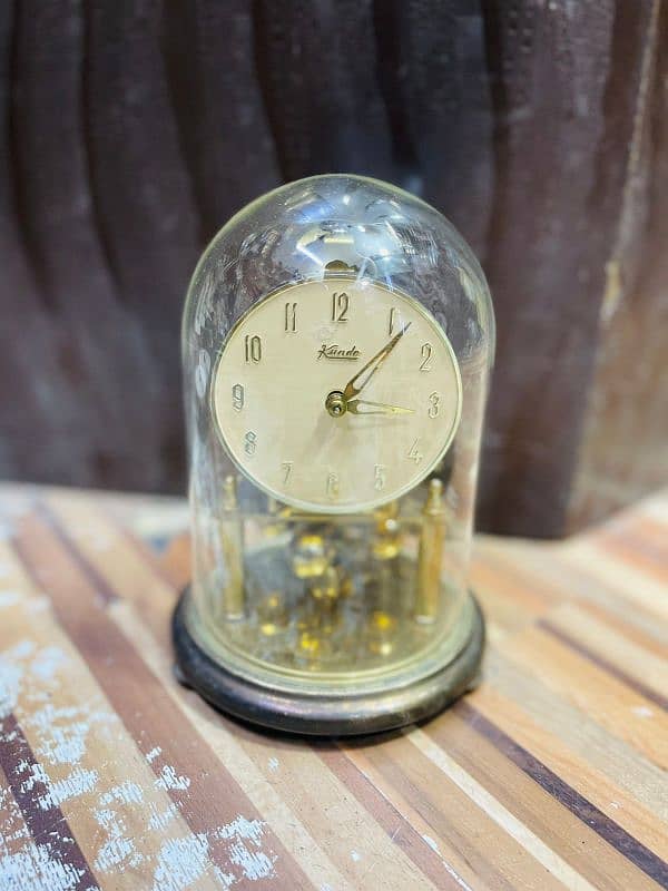 Antique Glass Table Clock 0