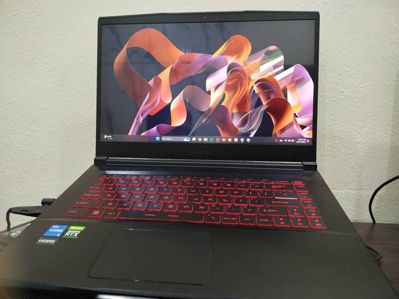 MSI Gaming laptop i5,11 generation, 4 GB Nvidia RTX 1