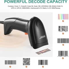 JRHC 1D USB Laser Barcode Handheld Scanner