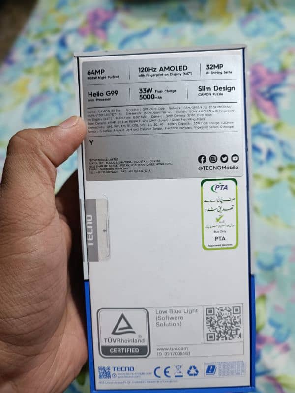 Tecno camon 20 pro 8+8/256 gb 5