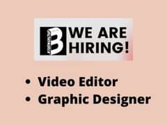 Need Video Editor and Graphic Designer in Lahore