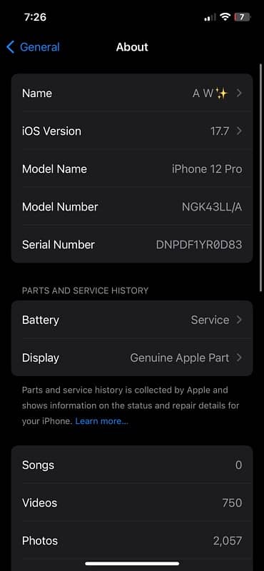 iPhone 12 Pro GB PTA Approved JV 6