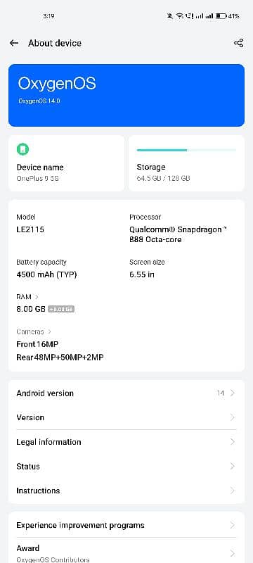 OnePlus 9 PTA Approved 8+8/128GB ( Whatsapp 03096058862 ) 10