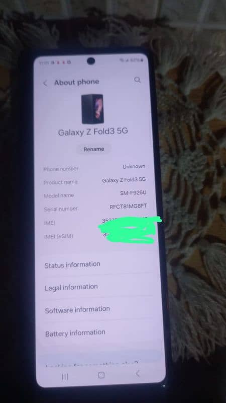 samsung fold 3 512gp non pta condtion 10/10 4