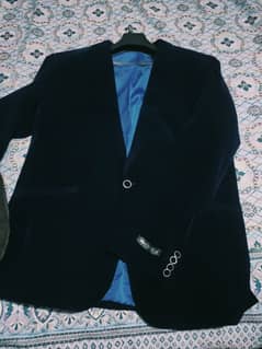 one time used branded velvet coat