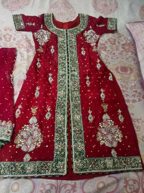 bridal lahanga fresh like new kora dabka stuff pure 4