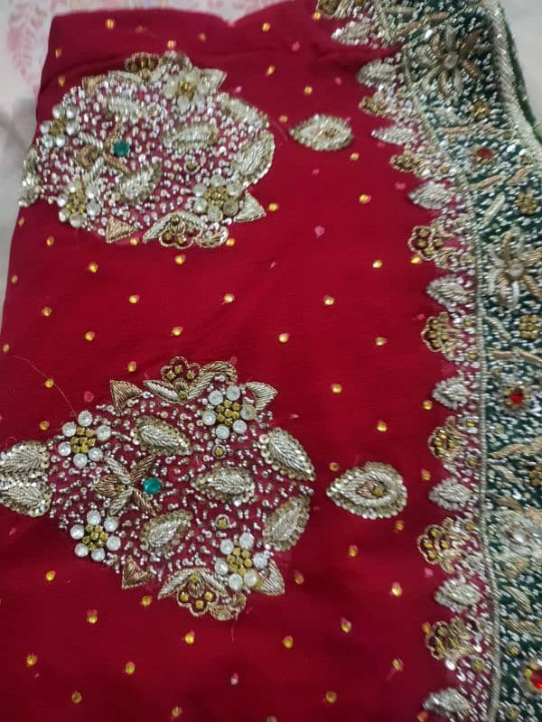 bridal lahanga fresh like new kora dabka stuff pure 5