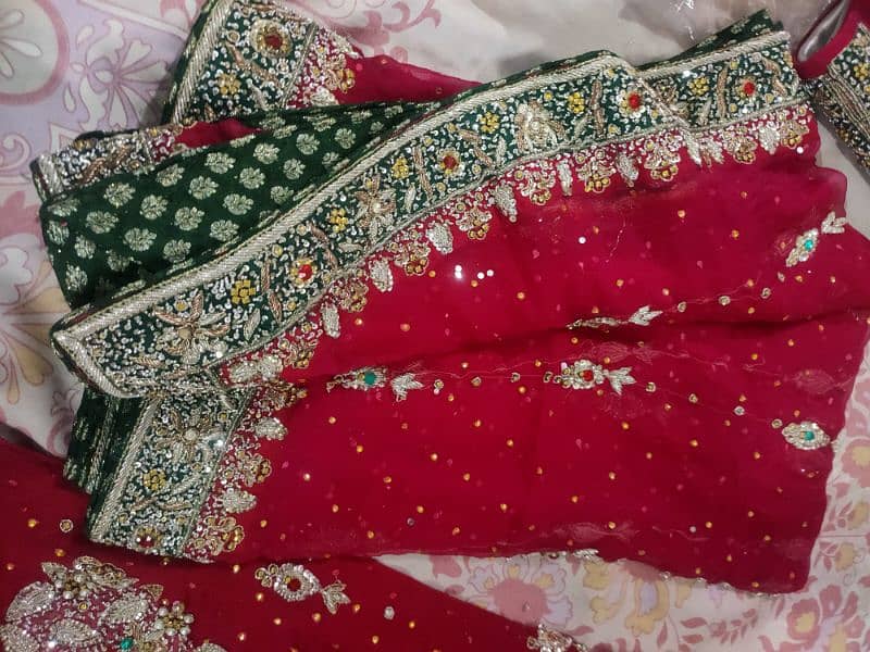 bridal lahanga fresh like new kora dabka stuff pure 6