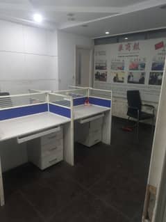 Blue area office 800 square feet fazle haq road vith partition