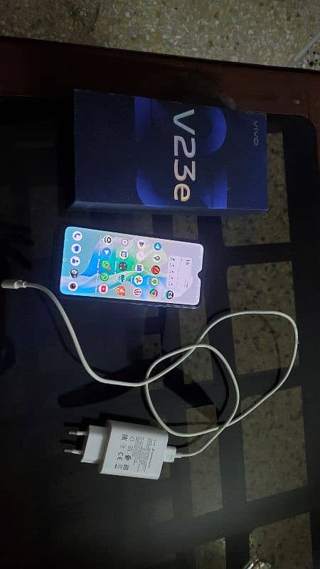 Vivo V23 pta official approved with box and Original fast charger 8