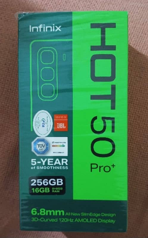 Infinix Hot 50 Pro Plus "Grey" 16GB & 256GB Box Packed 0