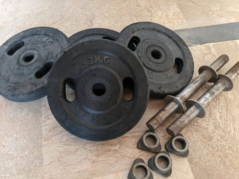 Dumbbell Plates 12 kg Rubber Coated 3