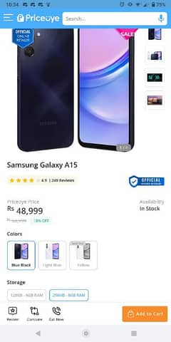 samsung a15 box pack