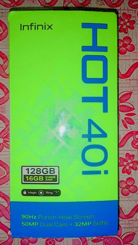 (infinix hot 40i) (8+8) (128GB) 0