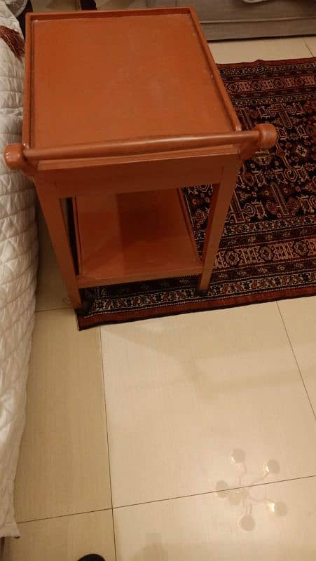 Tea trolley wooden 2