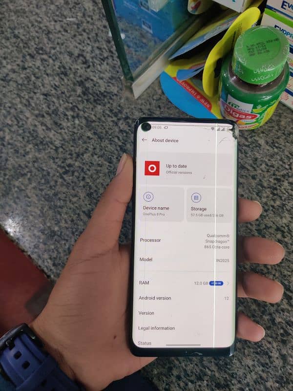 oneplus 8pro 12/256 dual sim pta glass break 5