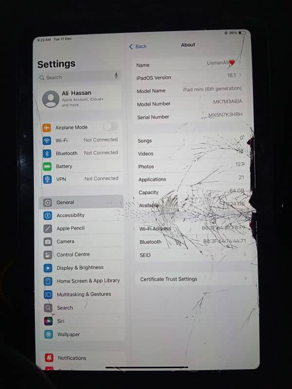 ipad mini 6 64GB with box 9