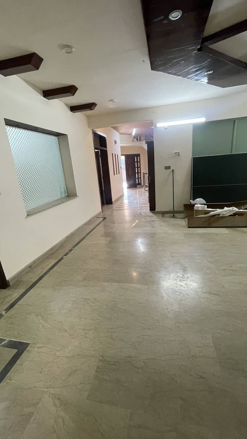 1 kanal lower portion for rent in model town best location with basement hall for family or for use silent ofc 8