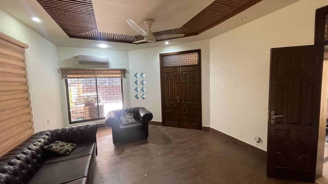 1 kanal lower portion for rent in model town best location with basement hall for family or for use silent ofc 16