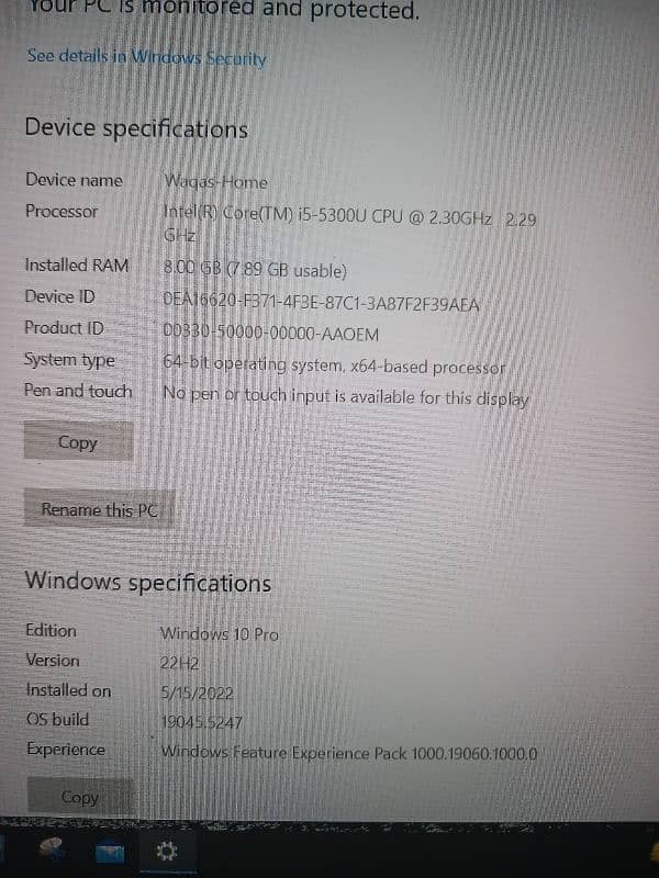 Dell Laptop Core i5 5th generation 5